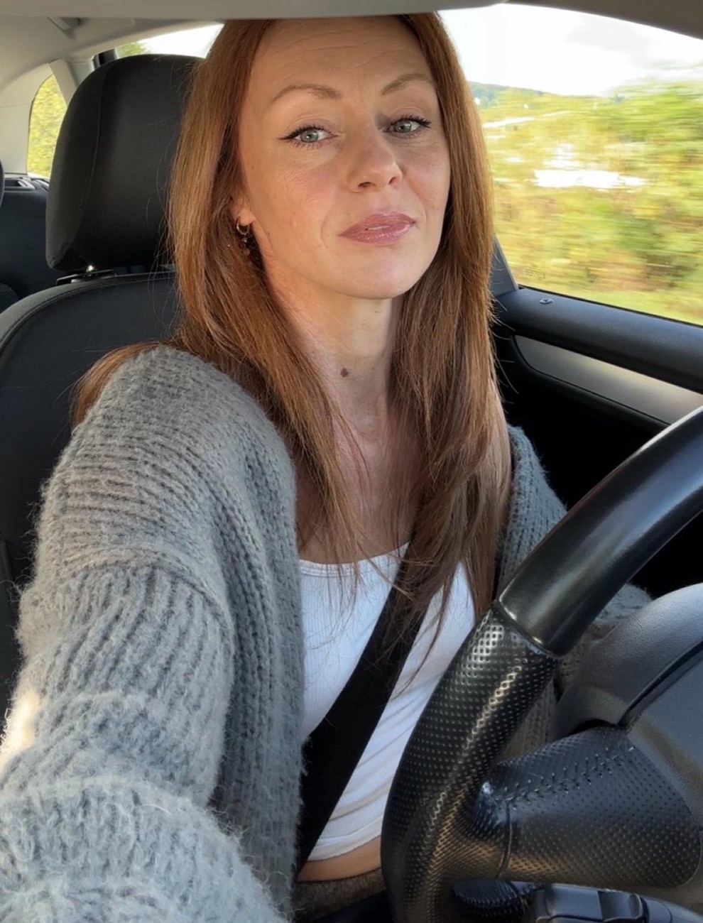 Ilona Burgard, Selfie im Auto